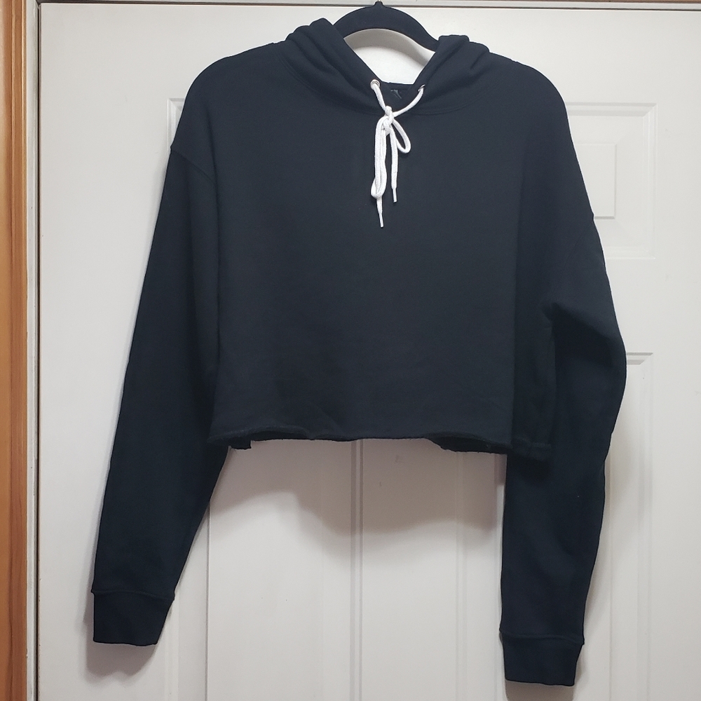 Cropped Black Hoodie